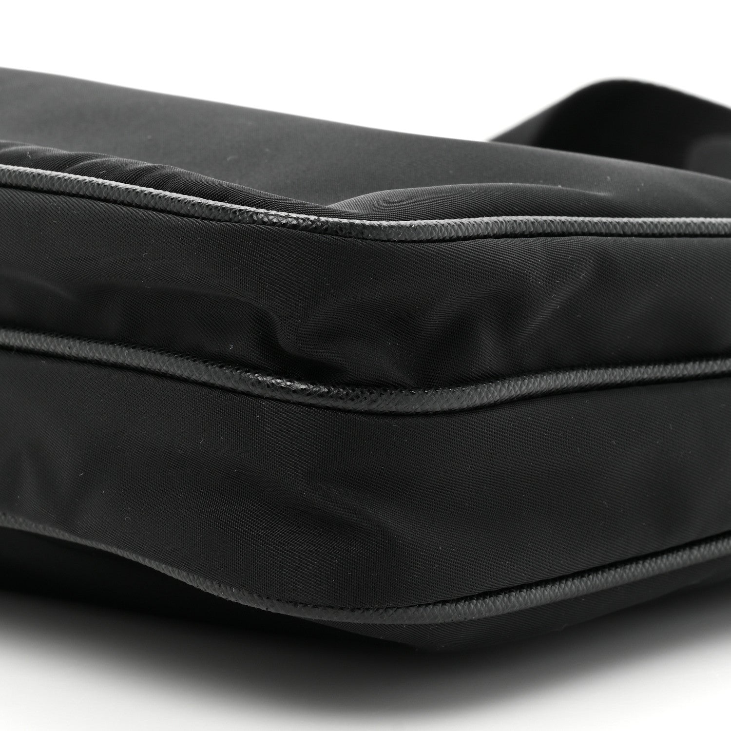 Prada Re-Nylon Saffiano Pocket Flat Messenger Bag Black 8 of 13