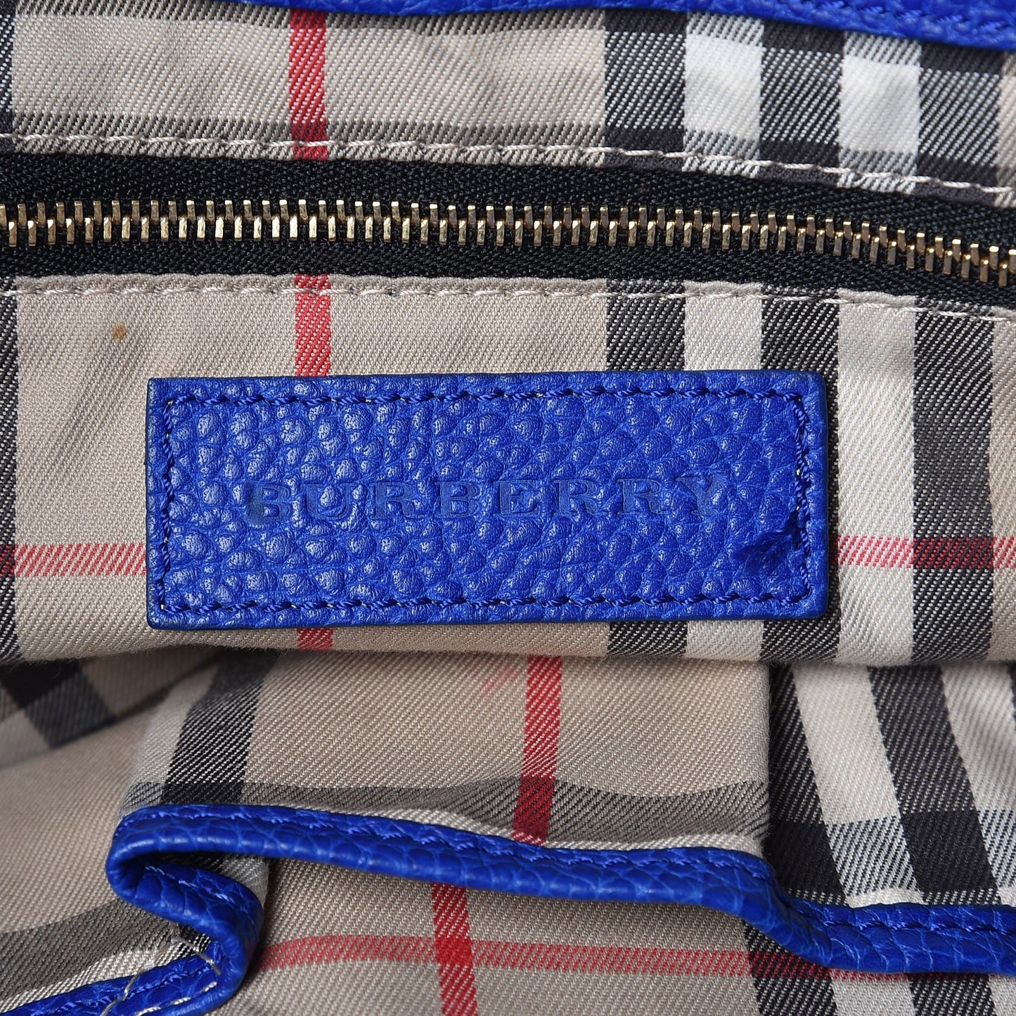 Grainy Calfskin Medium Baynard Tote Brilliant Blue