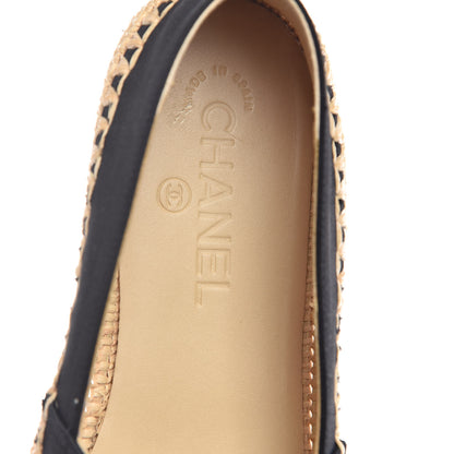 Chanel Satin Grosgrain CC Espadrilles 38 Black 9 of 11
