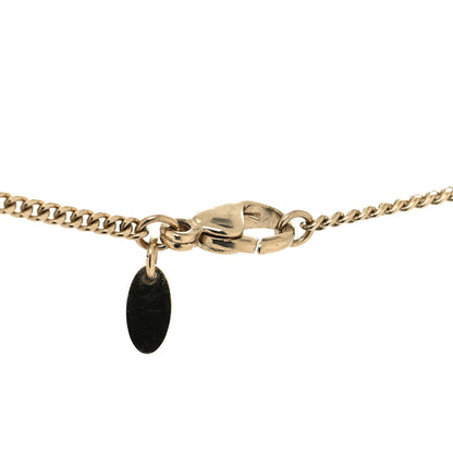 Chanel Pearl Crystal CC Heart Necklace Gold White 4 of 5