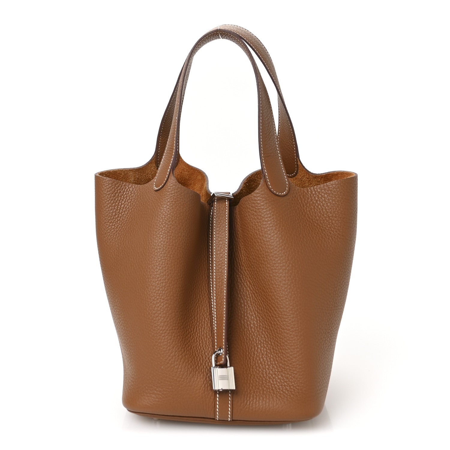 Hermes Taurillon Clemence Picotin Lock 22 MM Gold 1 of 11