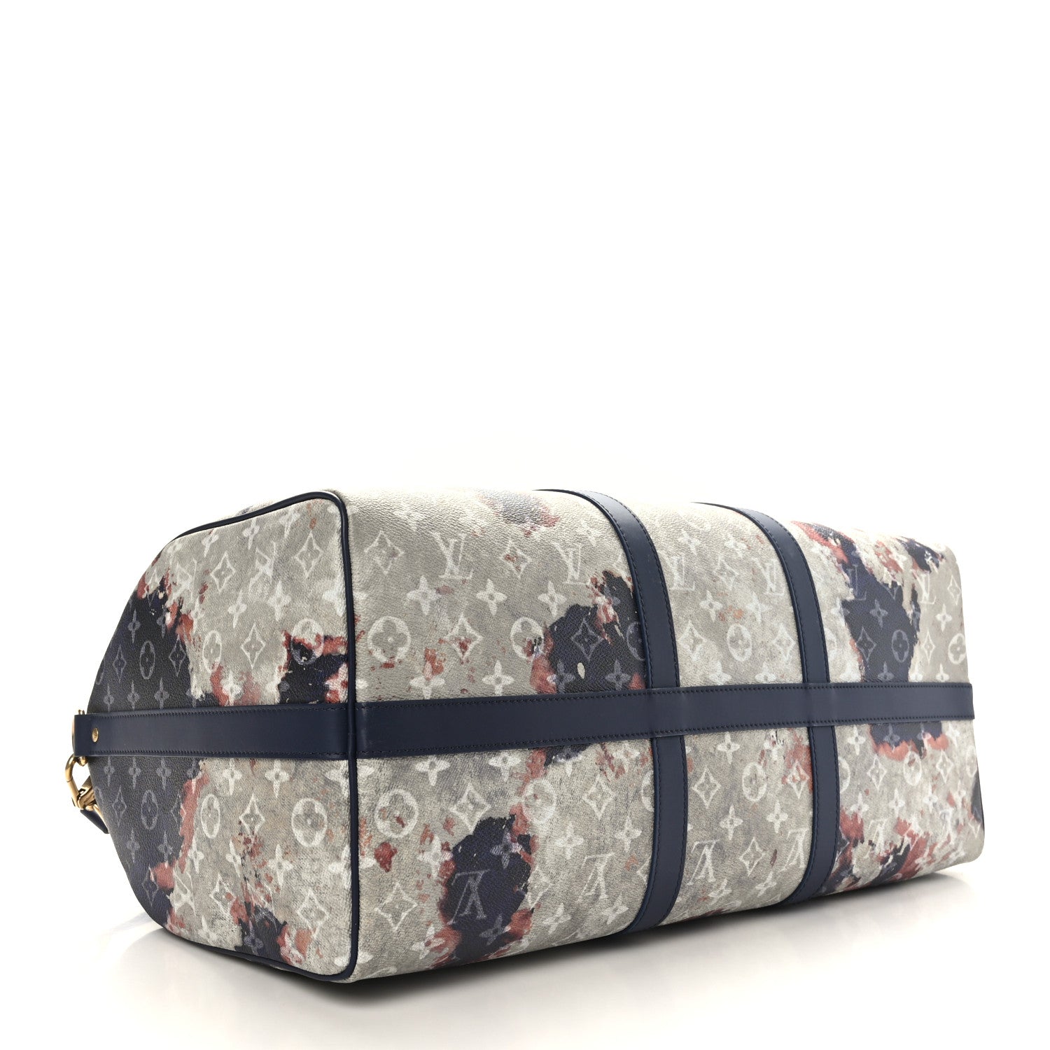 Louis Vuitton Monogram Bleach Keepall Bandouliere 50 Ink Blue 3 of 9