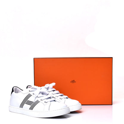 Hermes Calfskin Womens Avantage Sneakers 39 White Marine 10 of 10