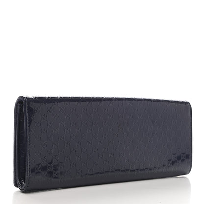 Gucci Patent Microguccissima Small Broadway Clutch Blue 3 of 9