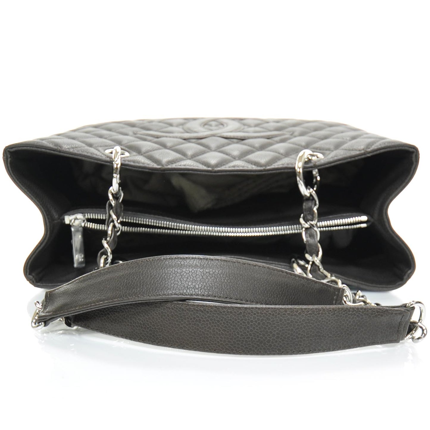 Caviar Grand Shopping Tote GST Dark Brown