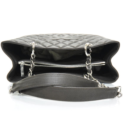Chanel Caviar Grand Shopping Tote GST Dark Brown 6 of 11