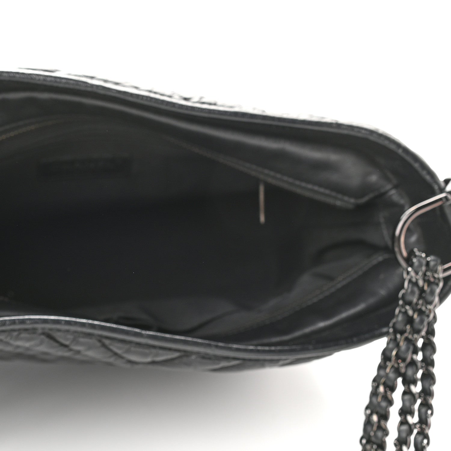 Chanel Aged Calfskin Chevron Quilted Medium Gabrielle Hobo So Black 5 of 11