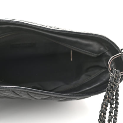 Chanel Aged Calfskin Chevron Quilted Medium Gabrielle Hobo So Black 5 of 11