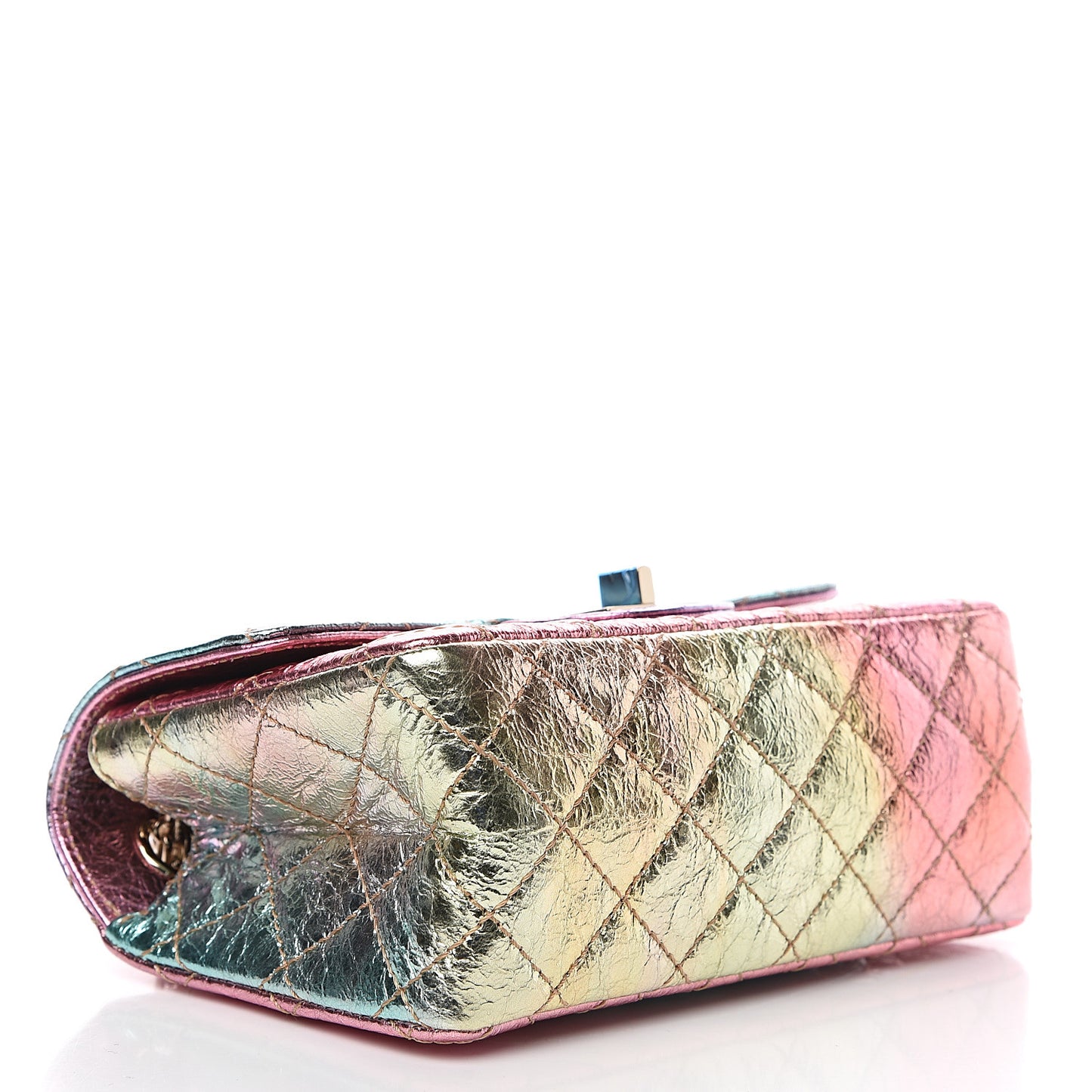 Metallic Goatskin Quilted Mini 2.55 Reissue Flap Multicolor
