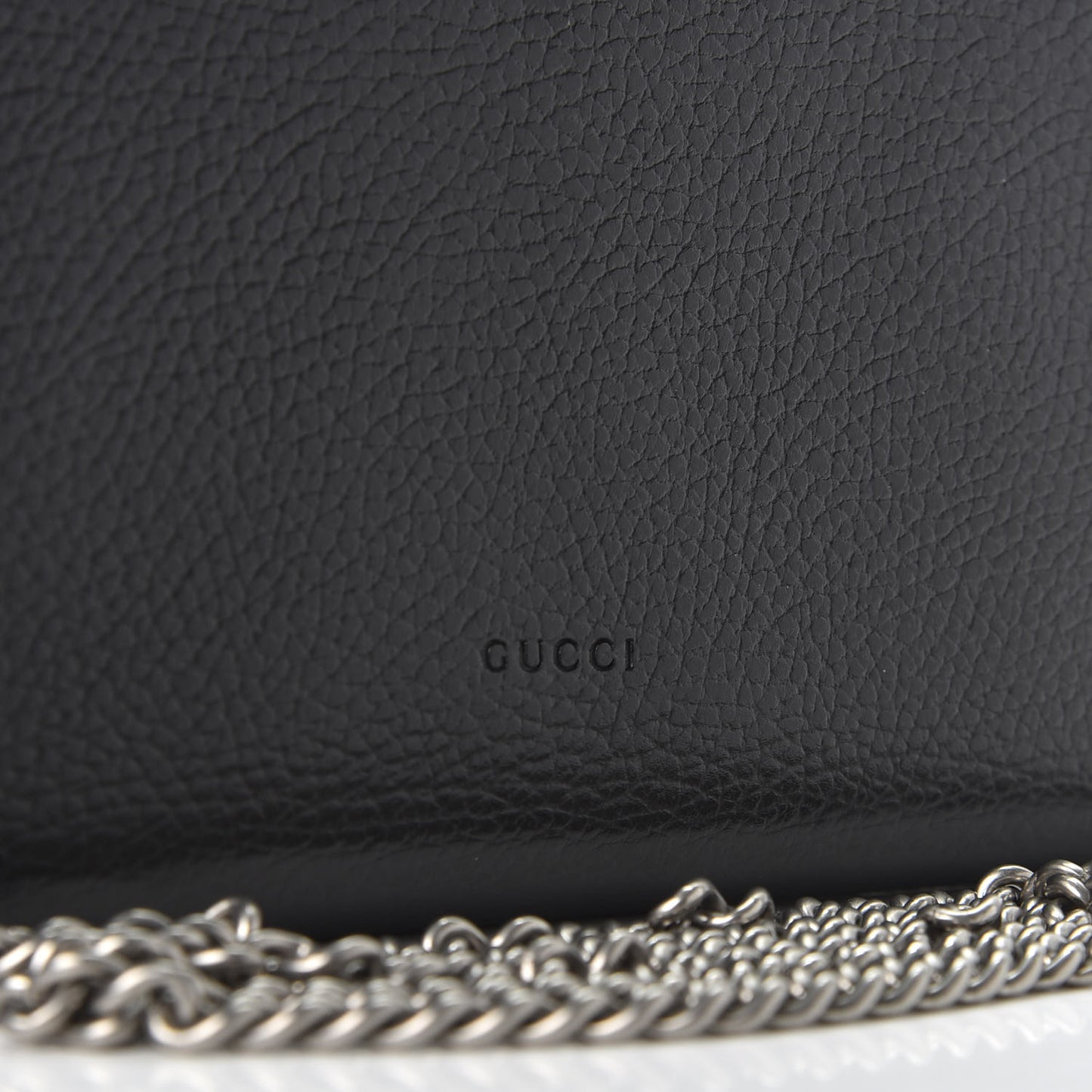 Calfskin Mini Dionysus Chain Wallet Black