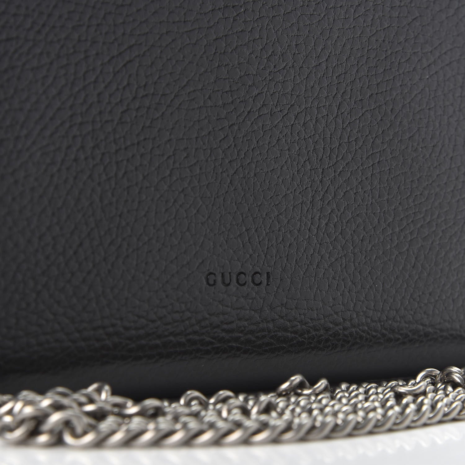 Gucci Calfskin Mini Dionysus Chain Wallet Black 8 of 10