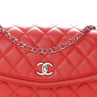 Chanel Lambskin Quilted Large Geometric Flap Red 8 of 13