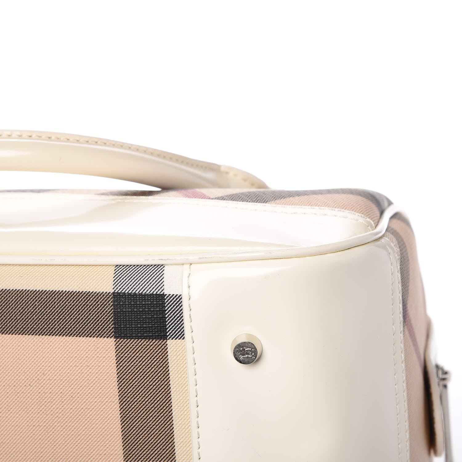 Burberry Nova Check Bowling Bag White 14 of 16