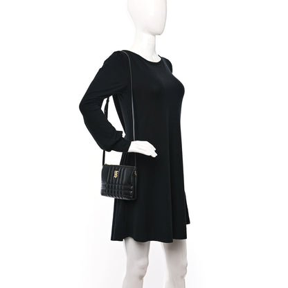 Burberry Lambskin Quilted Lola Double Pouch Crossbody Black 3 of 10