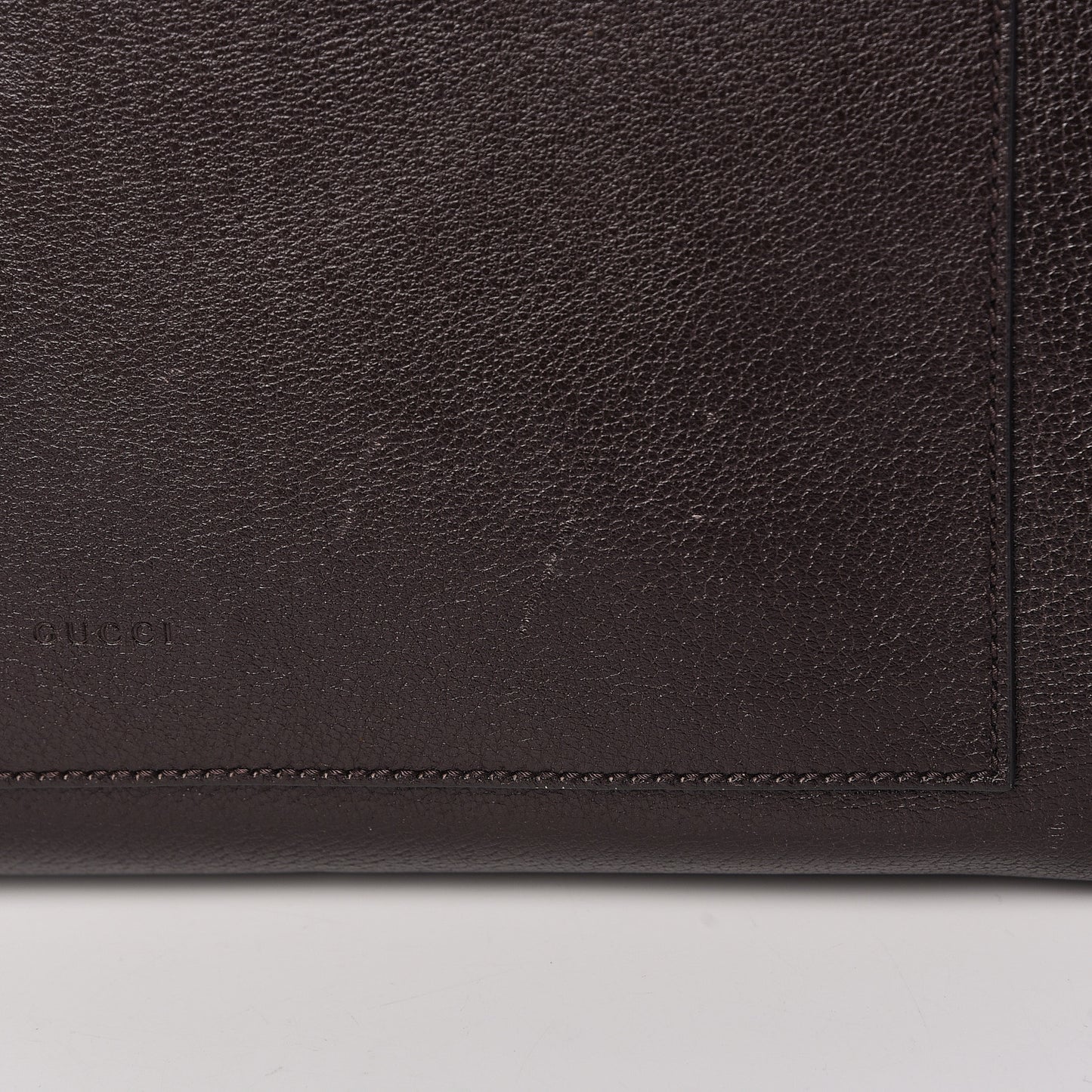 Calfskin Vintage Web Medium Satchel Dark Brown