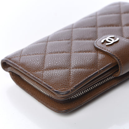 Chanel Caviar Quilted Zipped Pocket Wallet Brown 10 of 15
