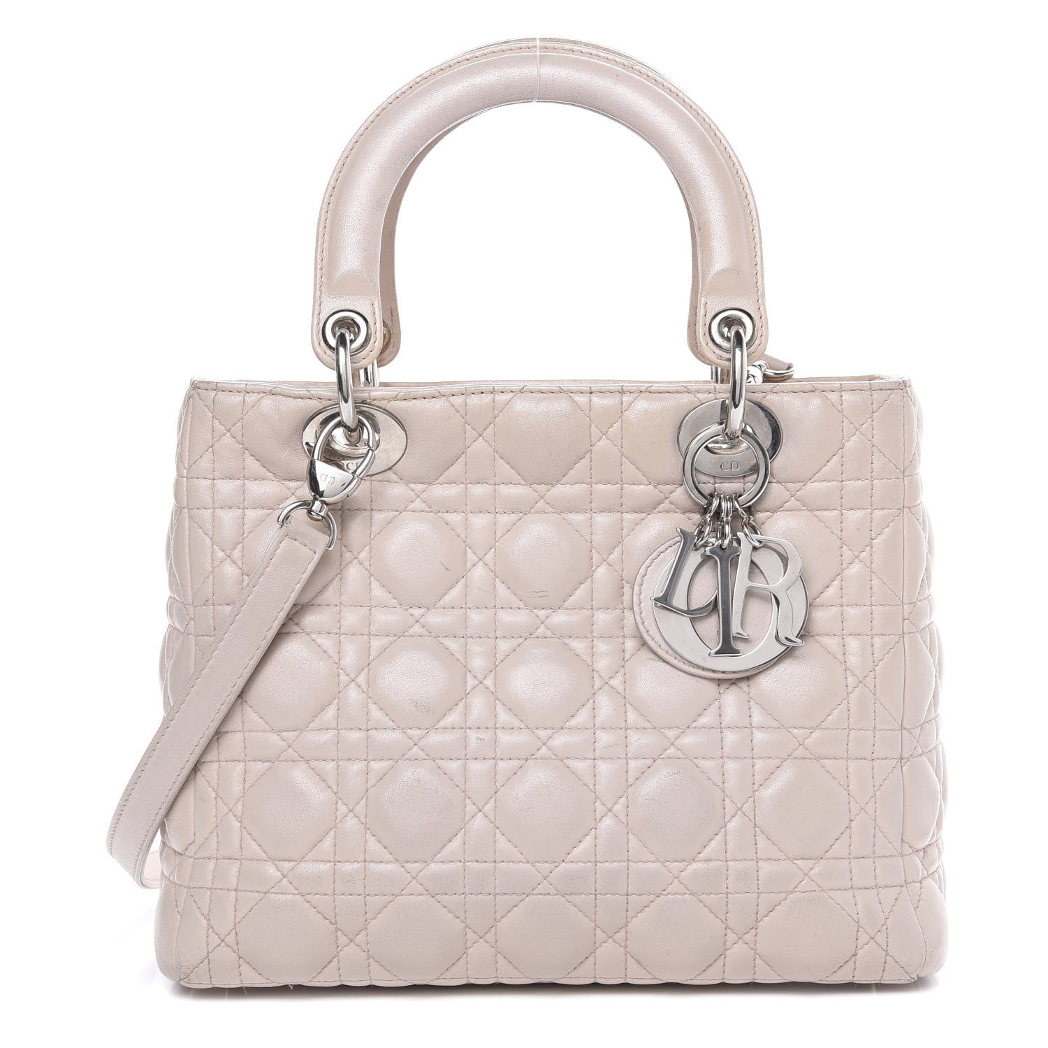 Christian Dior Lambskin Cannage Medium Lady Dior Light Pink 1 of 20