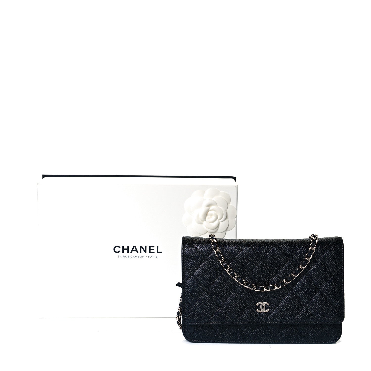 Chanel Caviar Quilted Wallet On Chain WOC Black 8 of 8