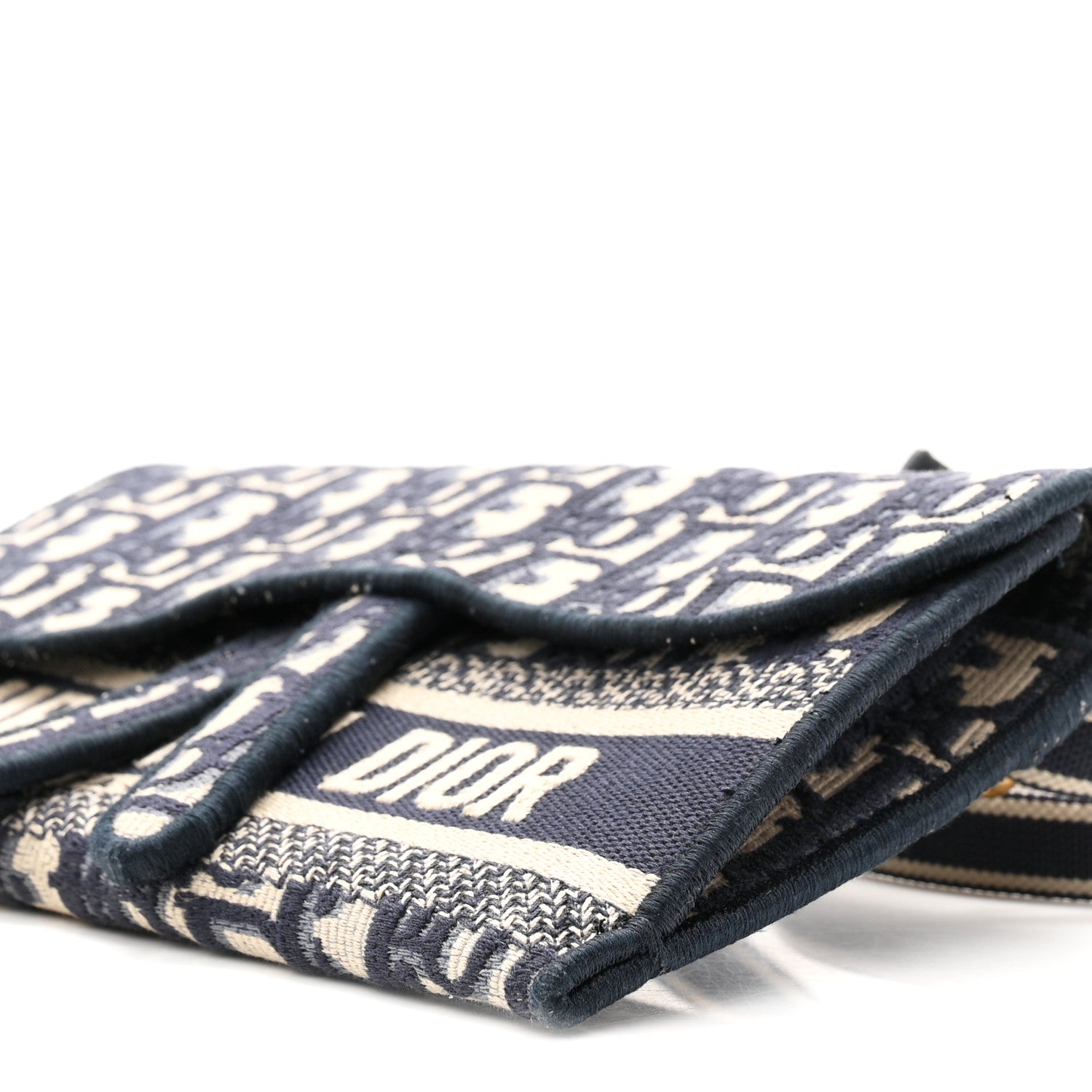Christian Dior Oblique Slim Saddle Pouch Blue 10 of 11