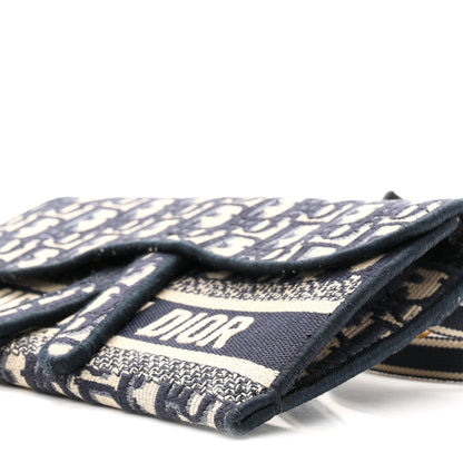 Christian Dior Oblique Slim Saddle Pouch Blue 10 of 11