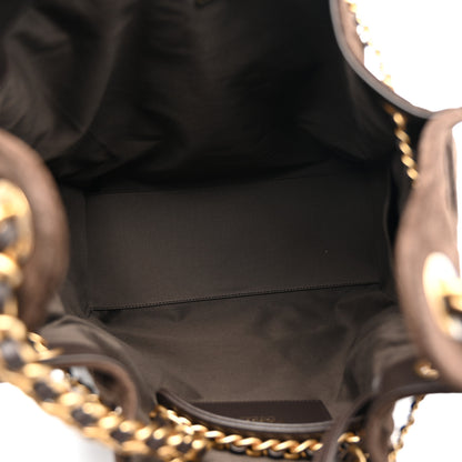 Chanel Suede Quilted Medium Chanel 25 Handbag Dark Brown 6 of 11
