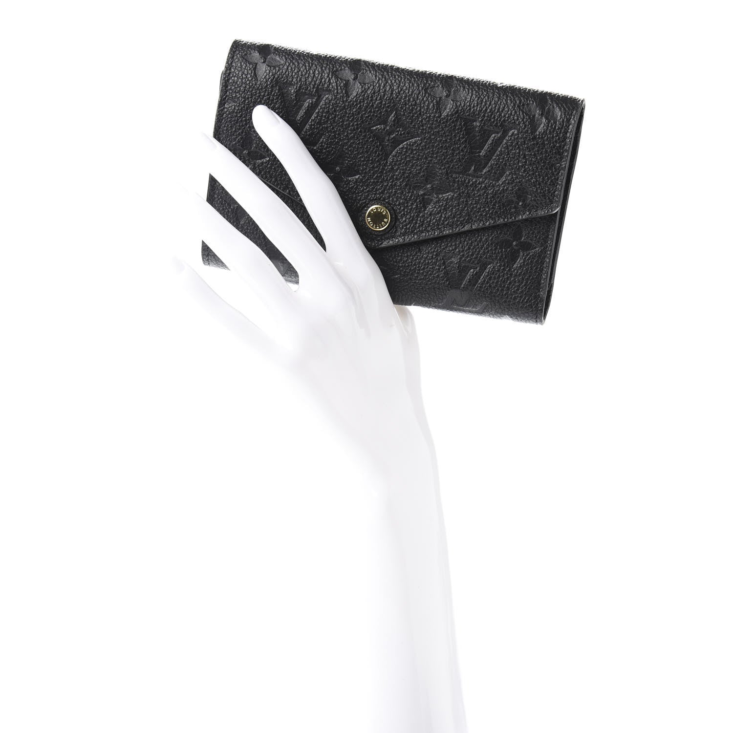 Louis Vuitton Empreinte Compact Curieuse Wallet Black 2 of 8
