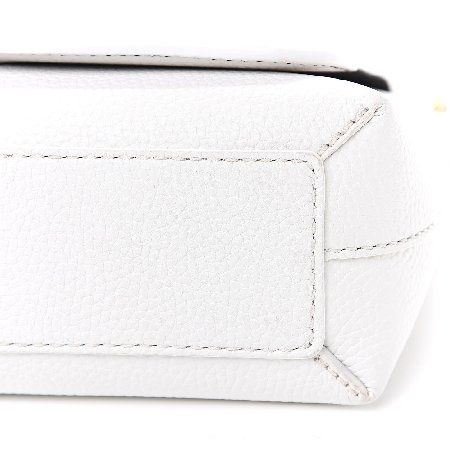 Soft Calfskin Small Burleigh Crossbody Bag Chalk White