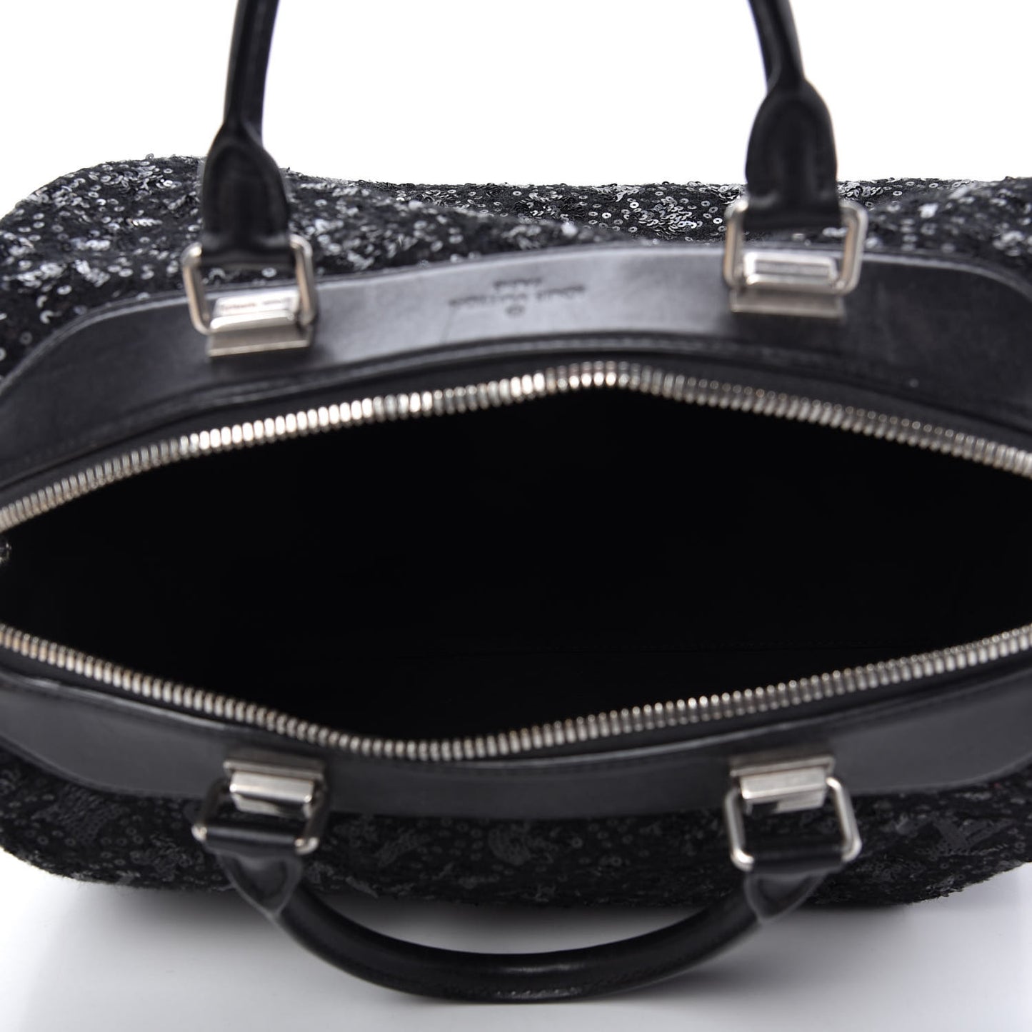 Sequin Monogram Sunshine Express Speedy Black