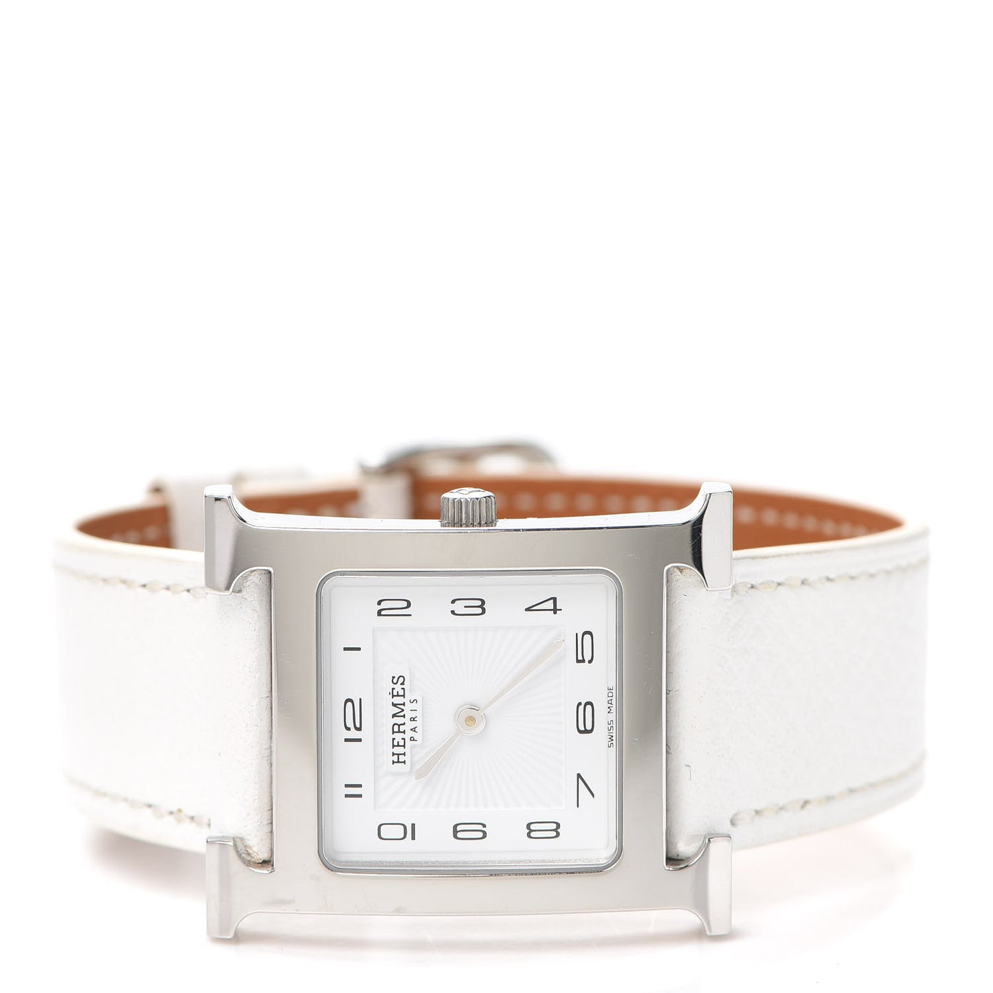 Stainless Steel Epsom 26mm Heure H Hour Quartz Watch Blanc