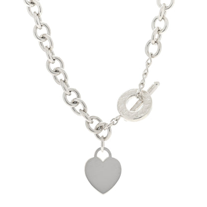 Tiffany Sterling Silver Heart Tag Toggle Necklace 1 of 5