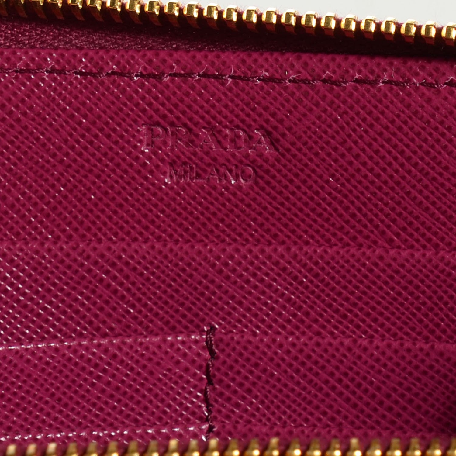 Prada Saffiano Metal Zip Around Wallet Ametista 6 of 9