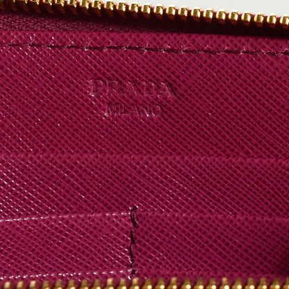 Prada Saffiano Metal Zip Around Wallet Ametista 6 of 9