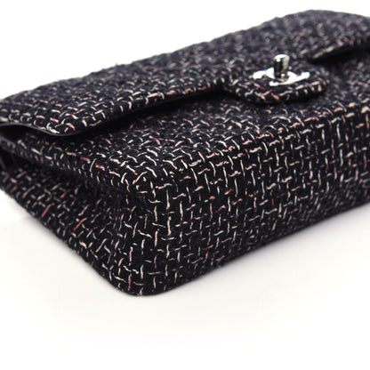Chanel Tweed Quilted Medium Double Flap Black 8 of 9