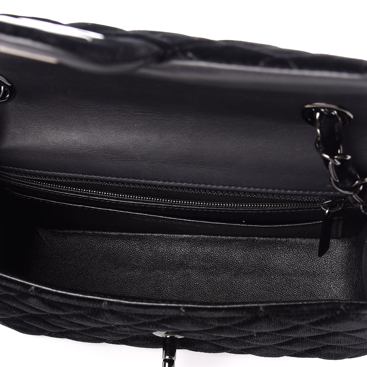 Velvet Quilted Mini Rectangular Flap So Black