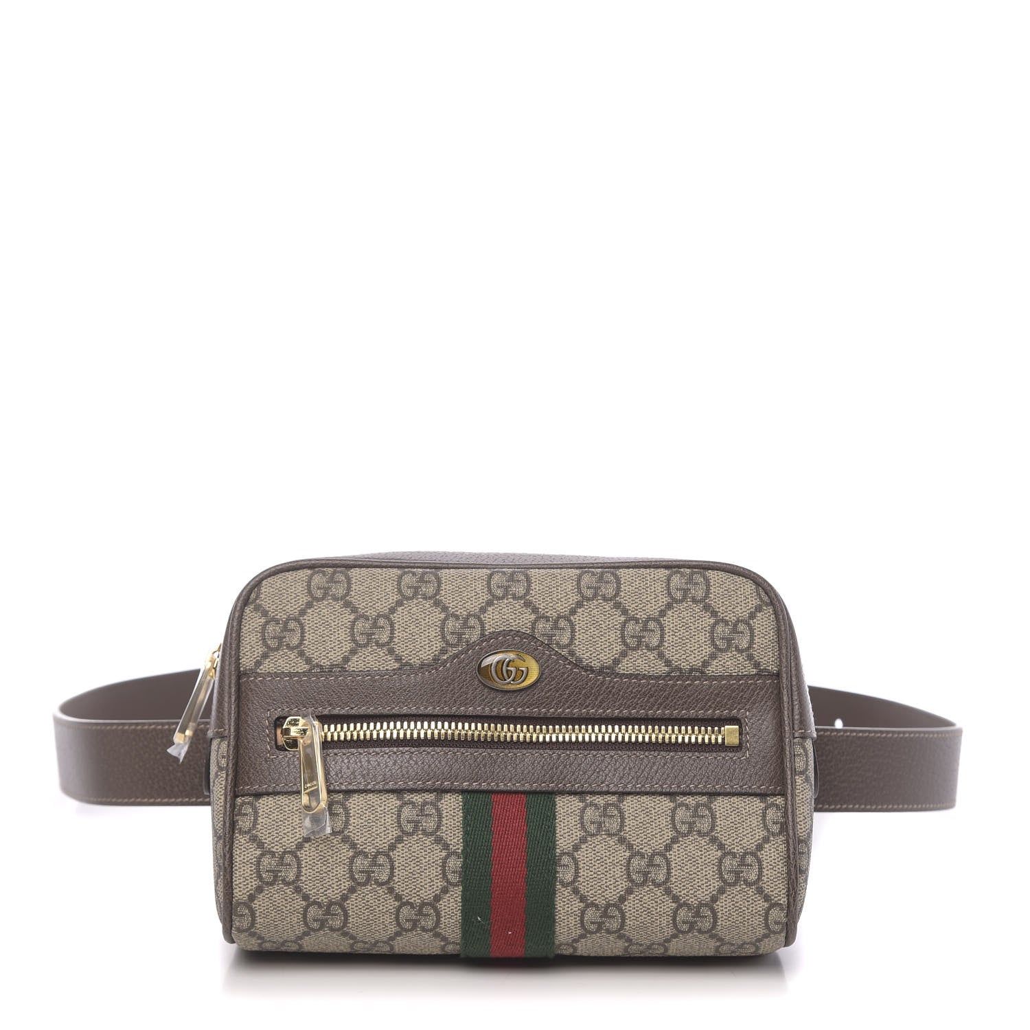Gucci GG Supreme Monogram Web Small Ophidia Belt Bag 95 38 Dark Brown 1 of 10