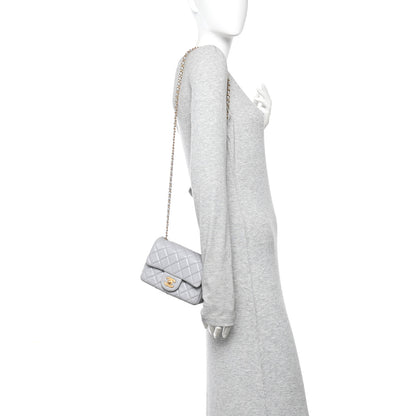 Chanel Lambskin Quilted Mini Pearl Crush Flap Light Grey 2 of 11