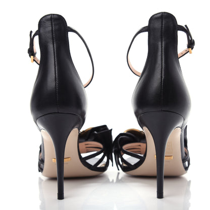 Gucci Nappa Queen Margaret High Heel Sandals 37.5 Black 7 of 10