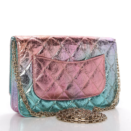 Chanel Metallic Goatskin Quilted 2.55 Reissue Wallet on Chain WOC Multicolor 3 of 11