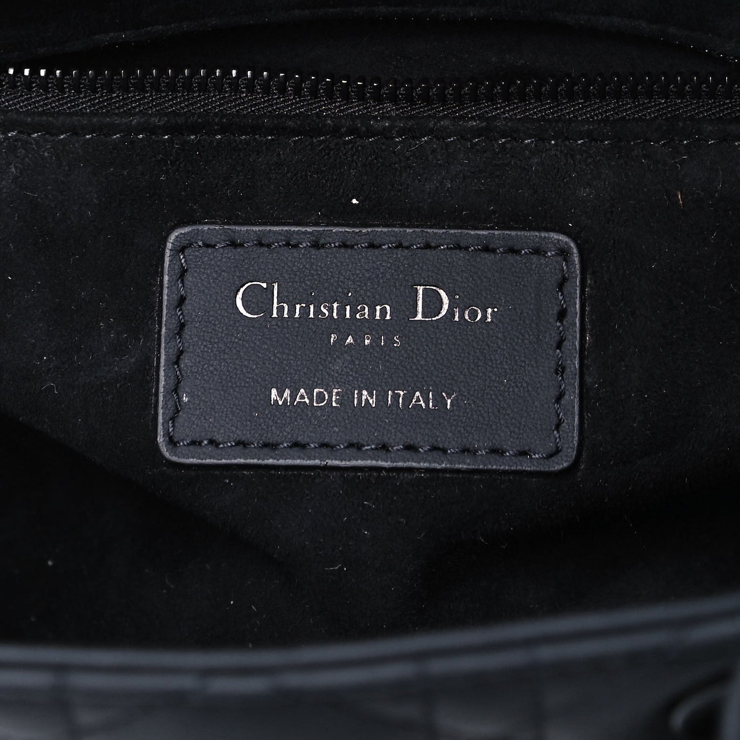 Ultra Matte Calfskin Cannage Small My ABCDior Lady Dior Black