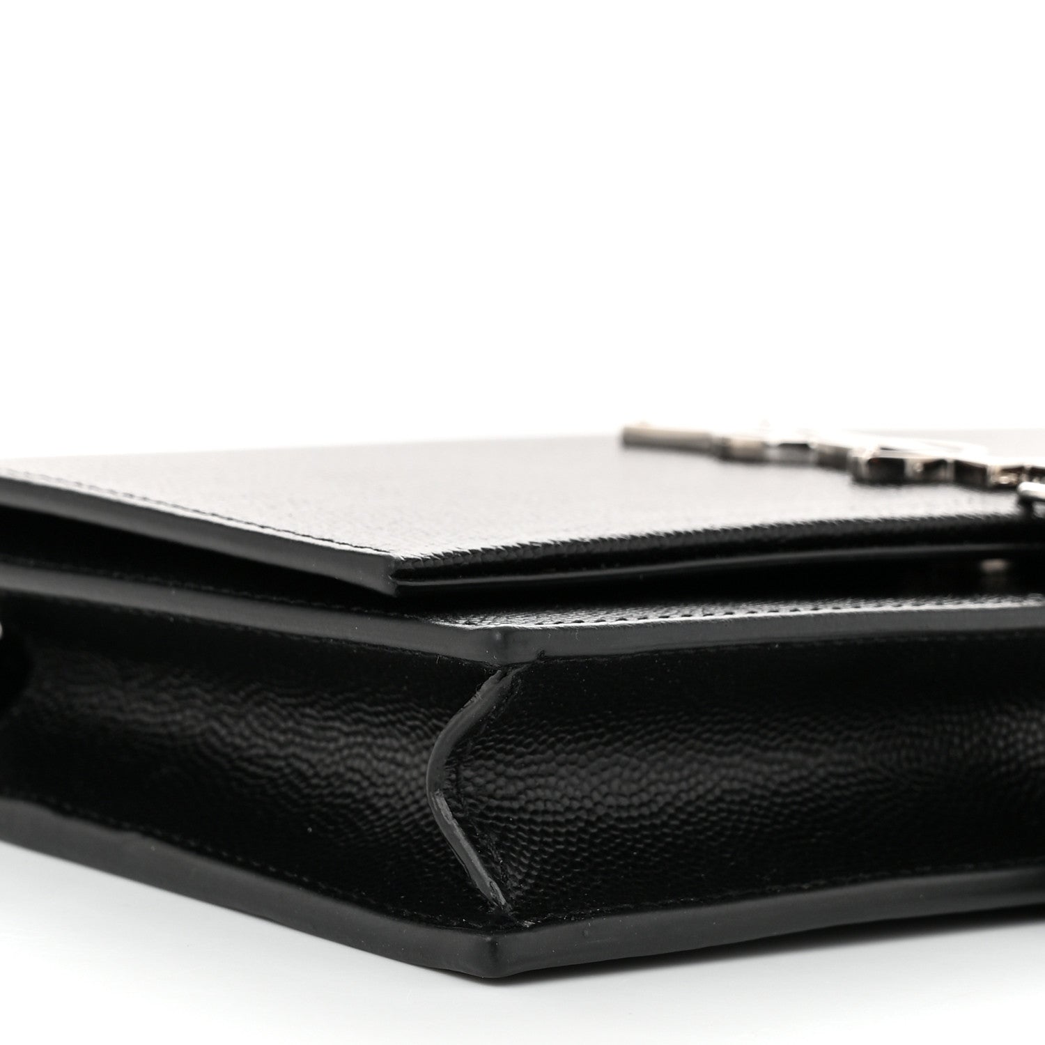 Saint Laurent Grain De Poudre Classic Monogram Kate Tassel Chain Wallet Black 8 of 10