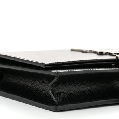 Saint Laurent Grain De Poudre Classic Monogram Kate Tassel Chain Wallet Black 8 of 10