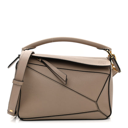 Loewe Grained Calfskin Small Puzzle Bag Sand 1 of 12