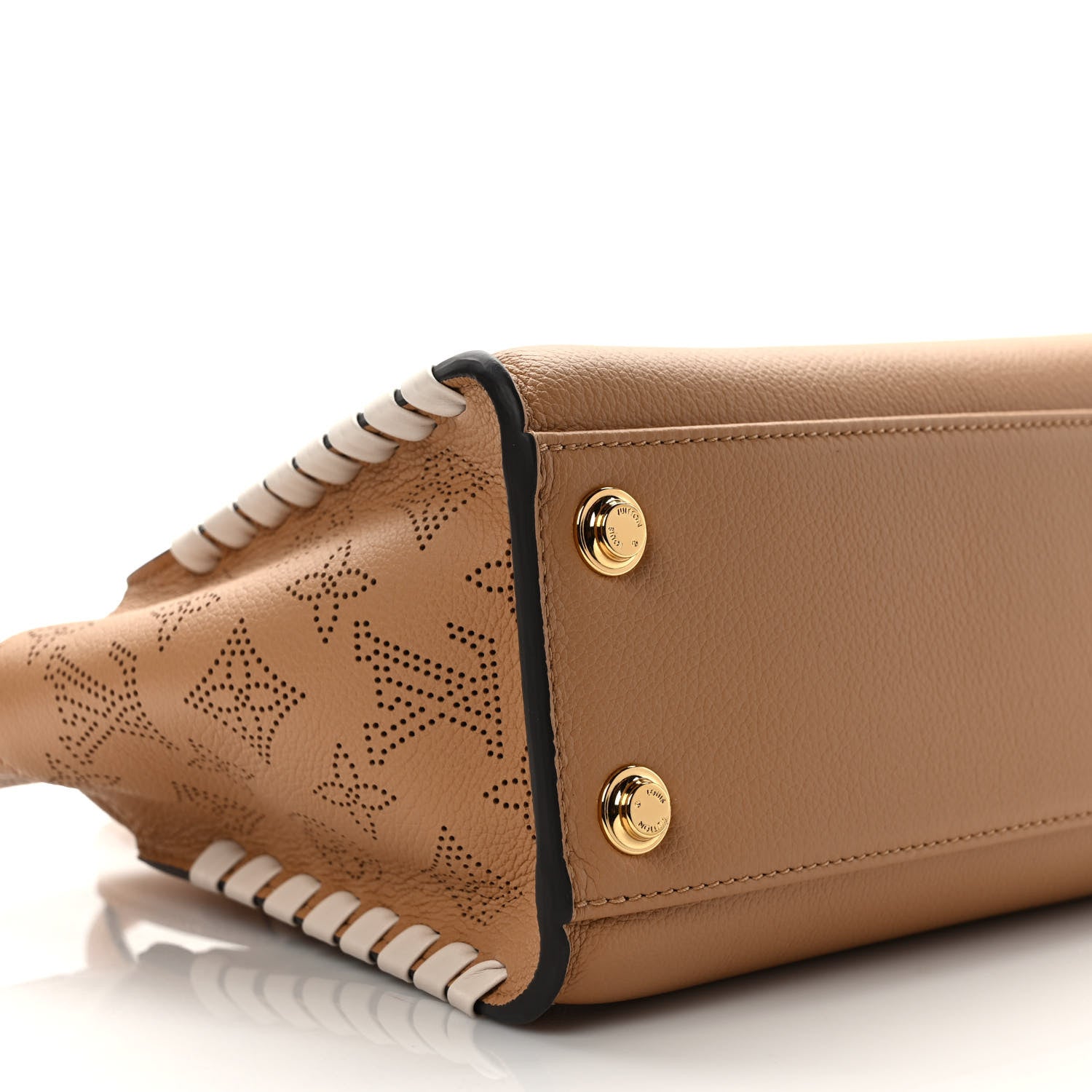Louis Vuitton Calfskin Mahina Braided On My Side PM Arizona Brown 8 of 8