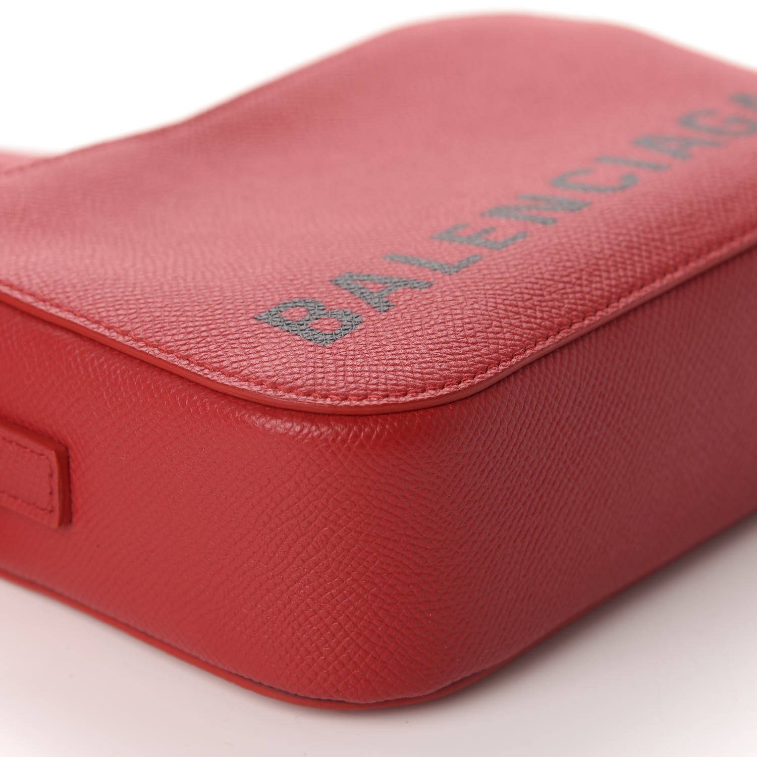 Balenciaga Signature Grained Calfskin Logo XS Ville Camera Bag Rouge Lantern Black 6 of 10