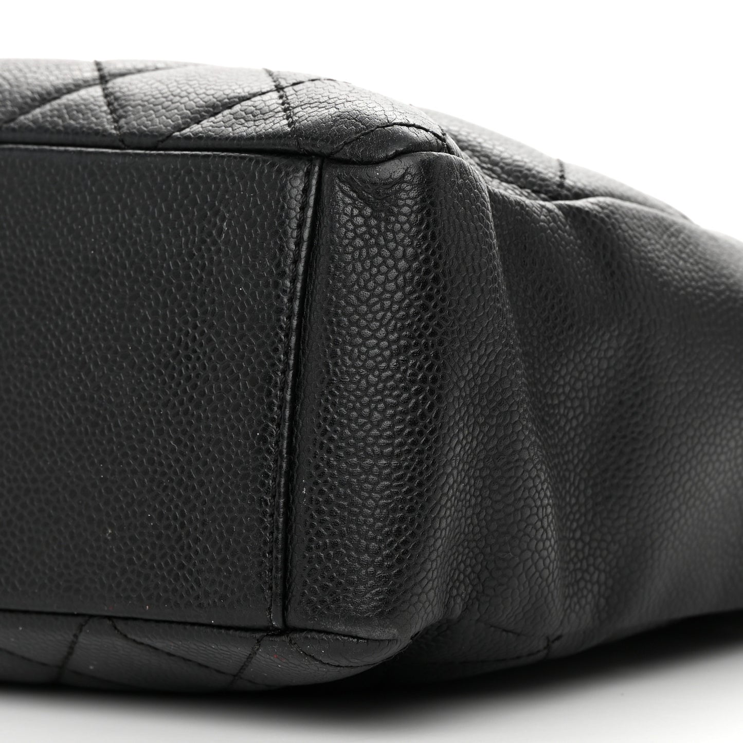 Caviar Quilted Petit Shopping Tote PST Black