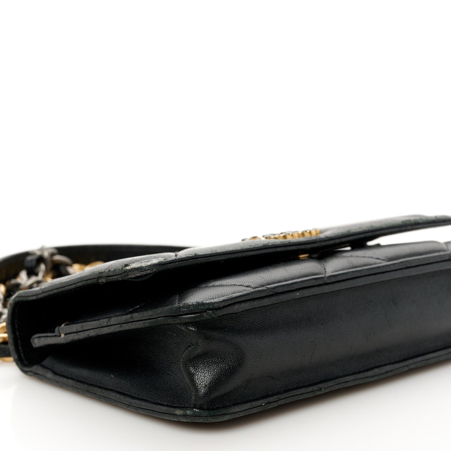 Chanel Lambskin Quilted Chanel 19 Wallet On Chain WOC Black 10 of 13