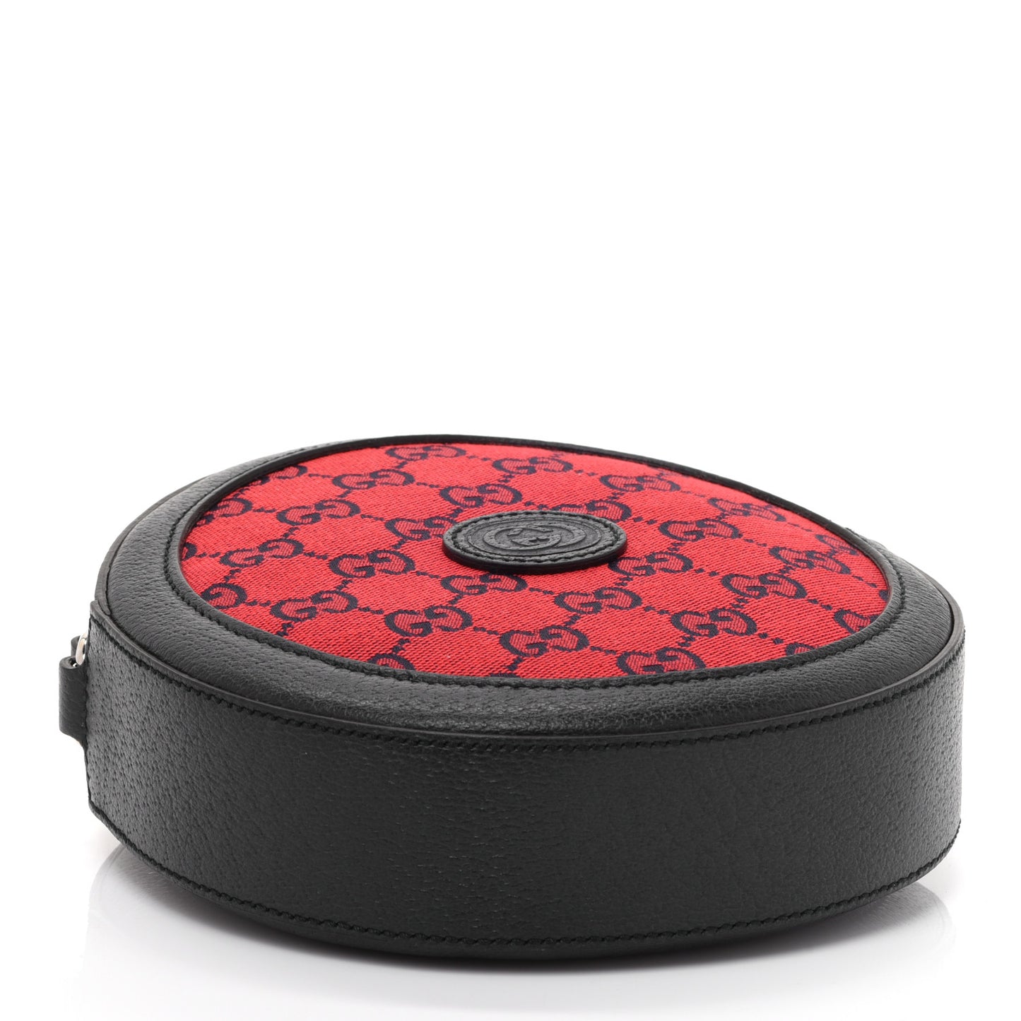 Monogram Multicolor Textured Calfskin Retro Interlocking G Round Shoulder Bag Red Blue