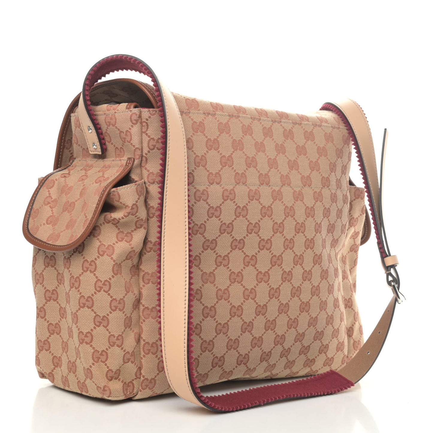 GG Monogram Diaper Bag Beige Ruggine Natural Antique Rose