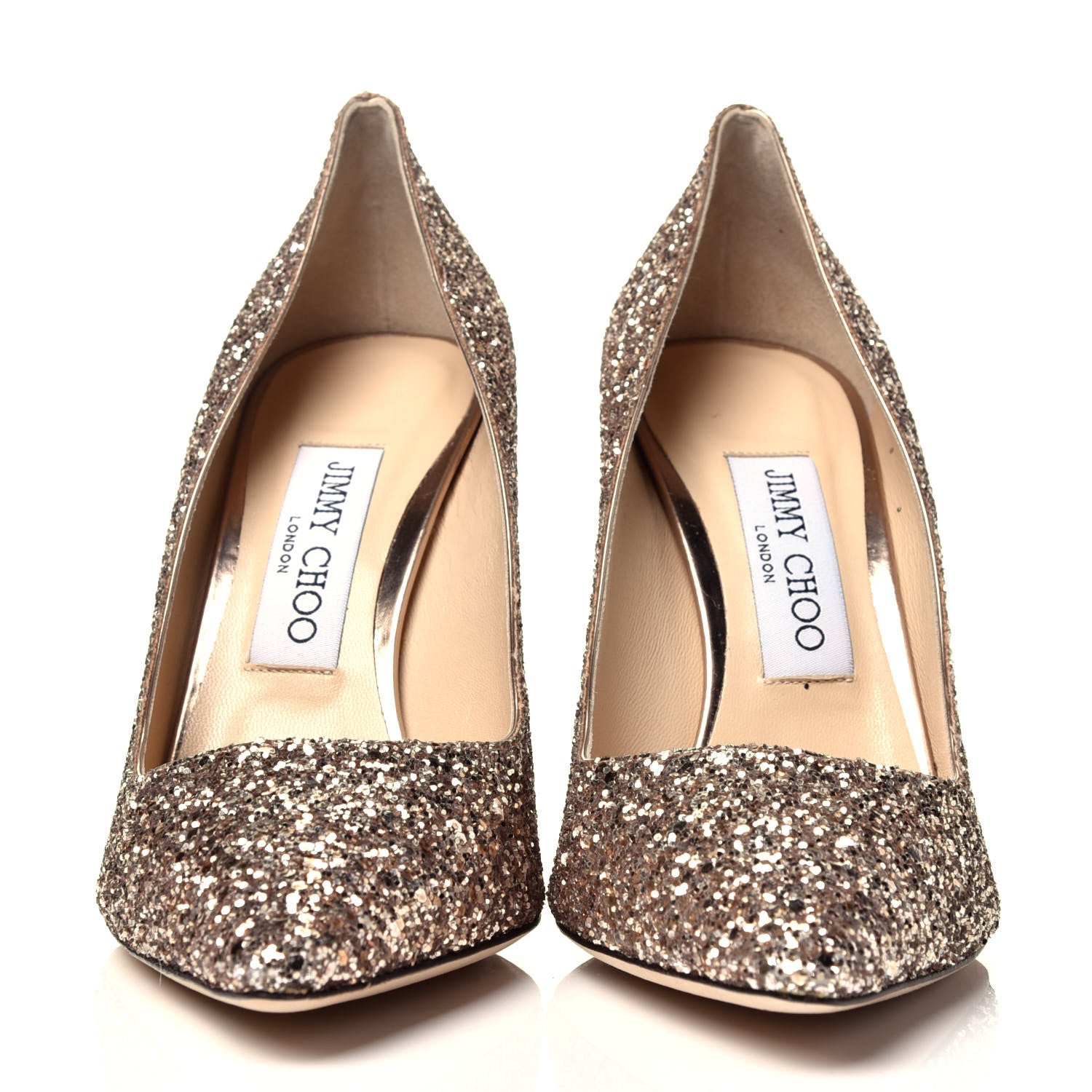 Jimmy Choo Coarse Glitter Romy 100 Pumps 37.5 Ballet Pink 2 of 10