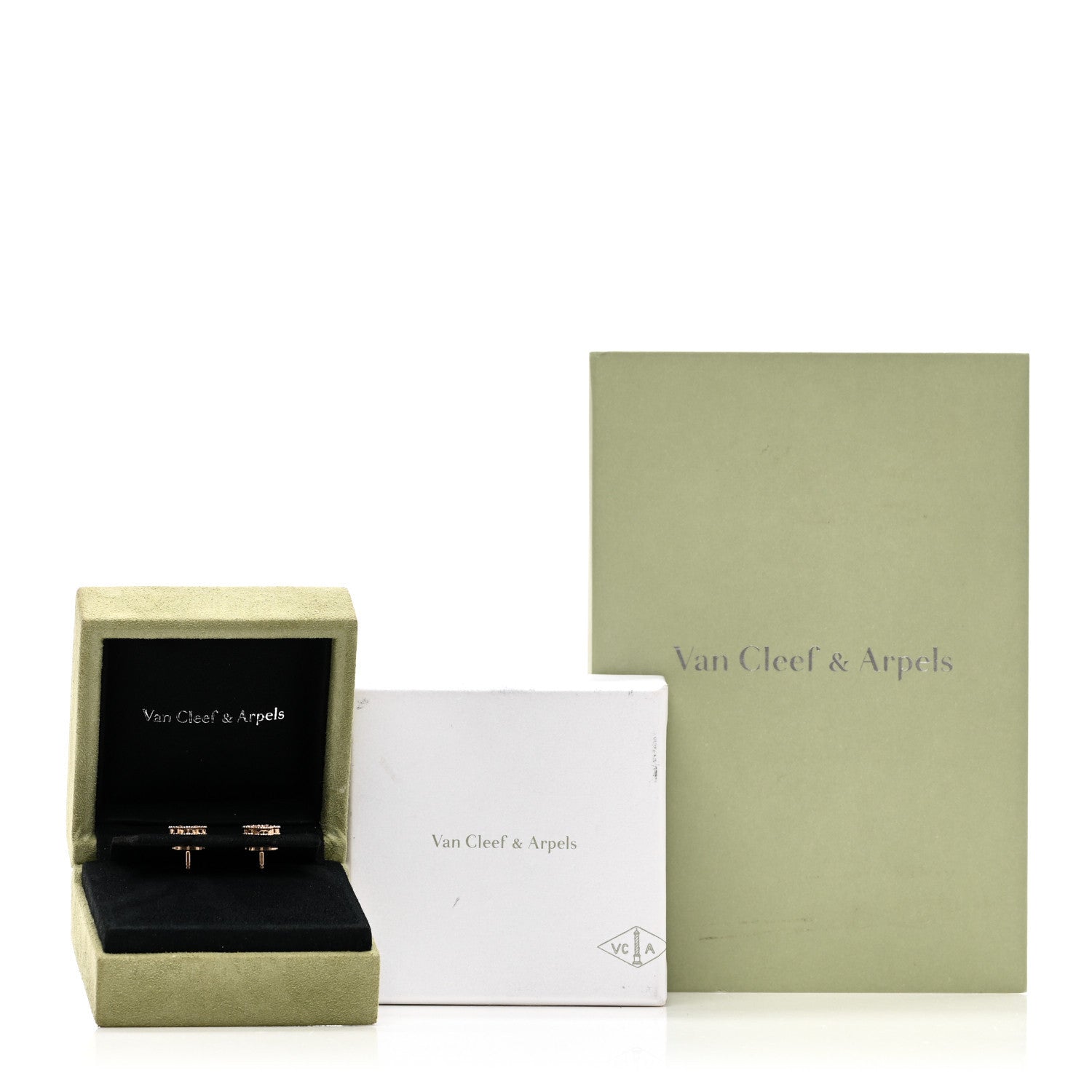 Van Cleef & Arpels 18K Rose Gold Carnelian Sweet Alhambra Earrings 5 of 5